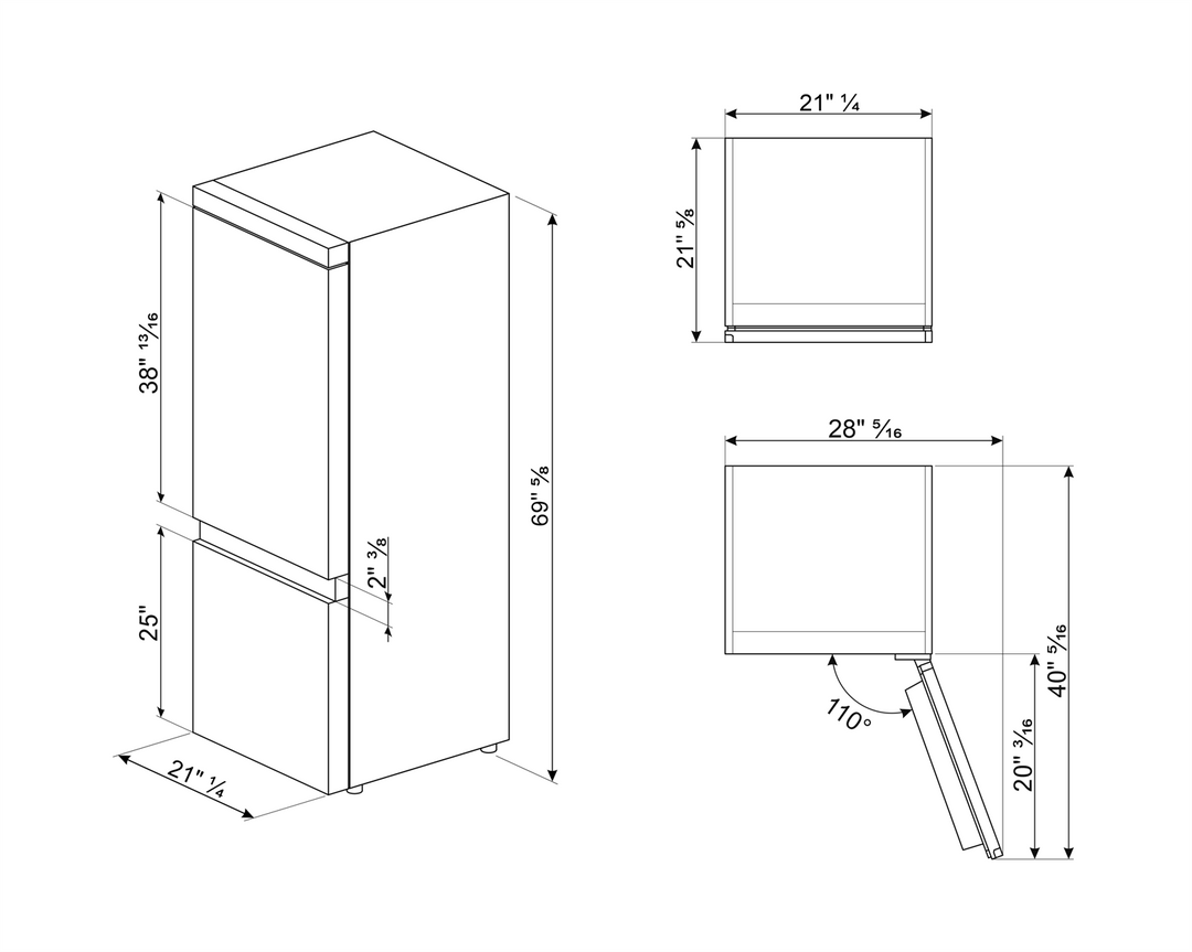 REFRIGERADOR EMPOTRABLE DE 260 L
