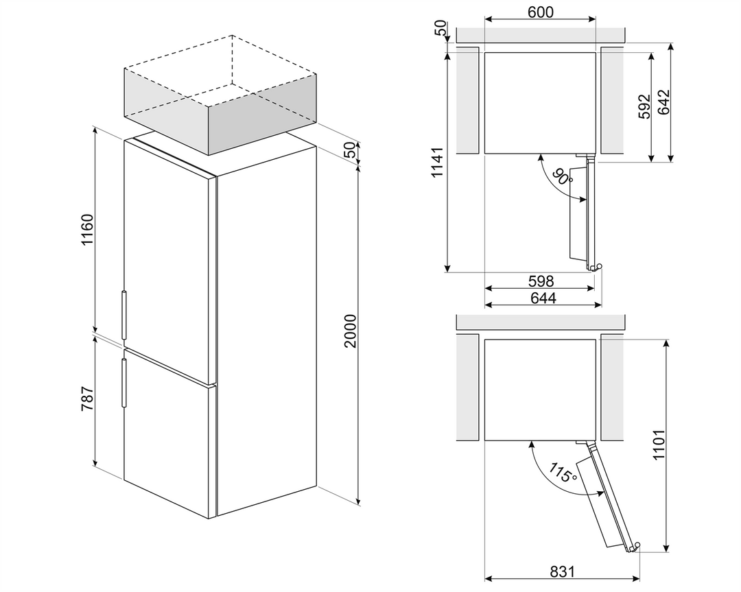 REFRIGERADOR BOTTON MOUNT 368L ACERO INOX