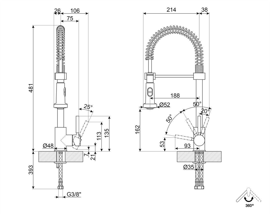 LLAVE MEZCLADORA TIPO PROFESIONAL