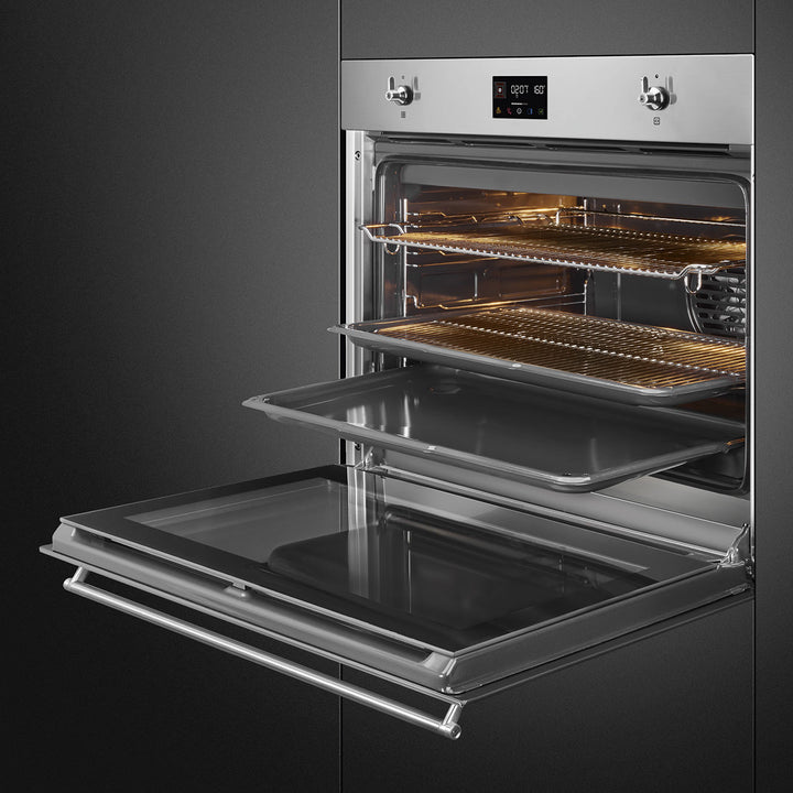 HORNO ELECTRICO CON GRILL 70 CM ACERO INOX 77L