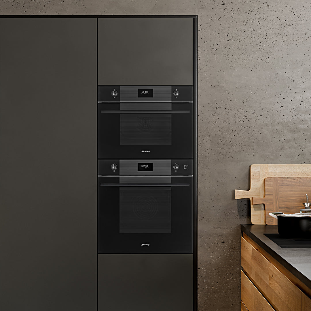 HORNO DE VAPOR COMBINADO 45 CM CON AIR-FRY Y BBQ NEGRO