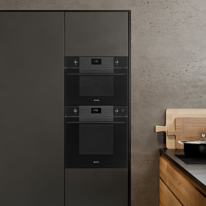 HORNO DE VAPOR COMBINADO 45 CM CON AIR-FRY Y BBQ NEGRO