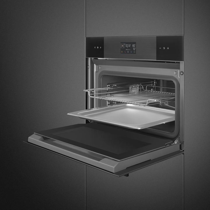 HORNO DE VAPOR COMBINADO 45 CM CON AIR-FRY Y BBQ NEGRO