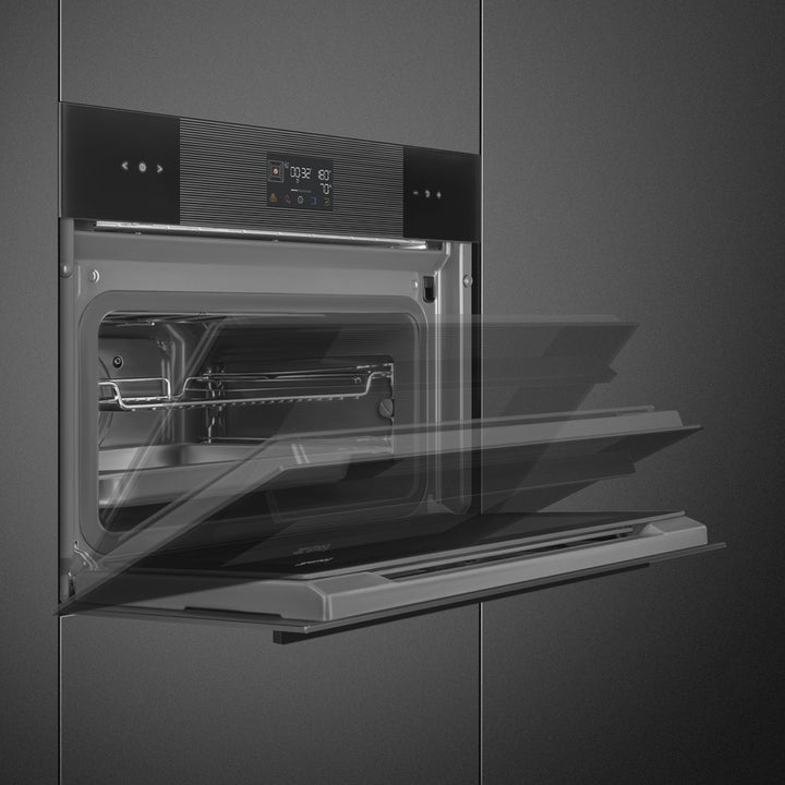 HORNO DE VAPOR COMBINADO 45 CM CON AIR-FRY Y BBQ NEGRO