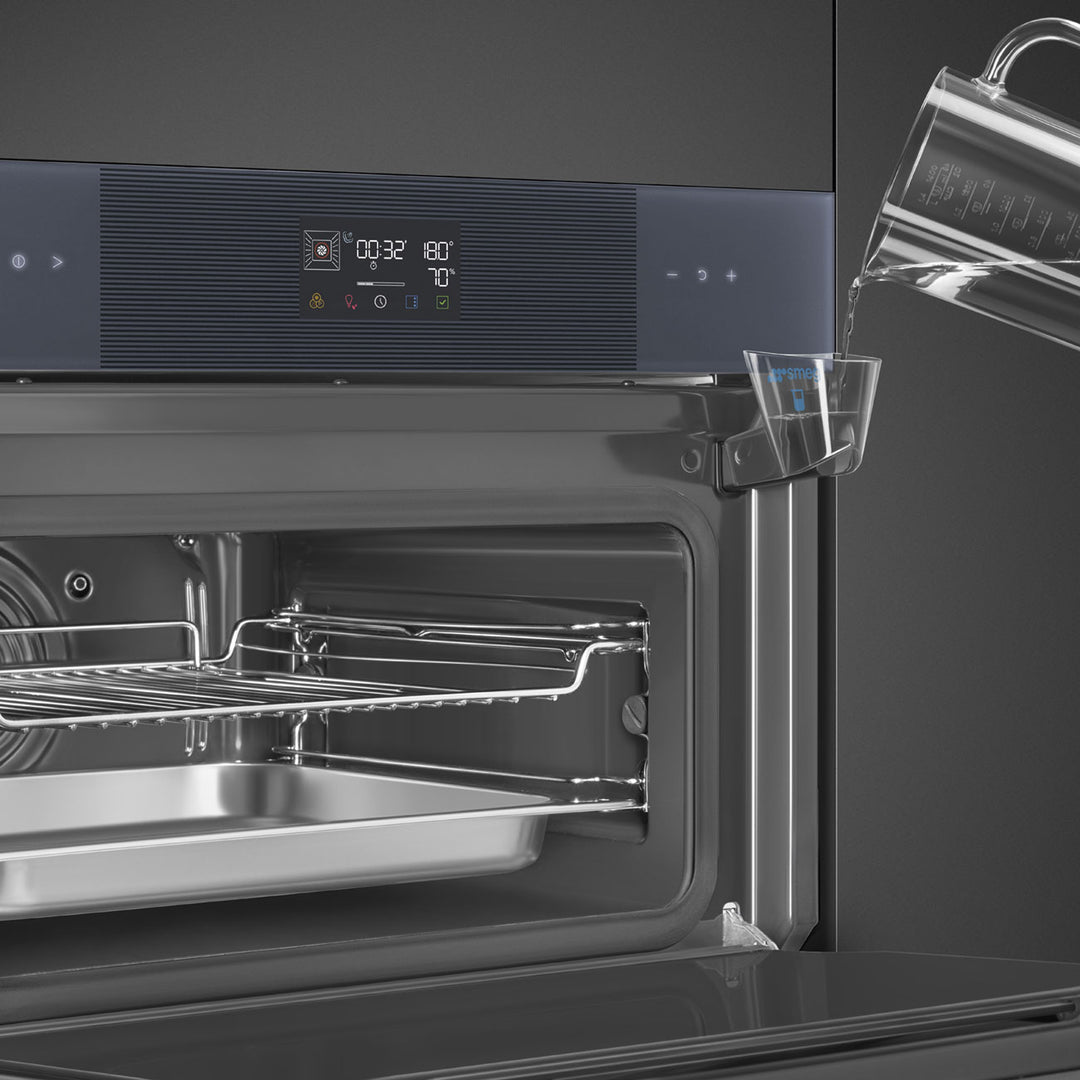 HORNO DE VAPOR COMBINADO 45 CM AIR-FRY Y BBQ NEPTUNE GREY