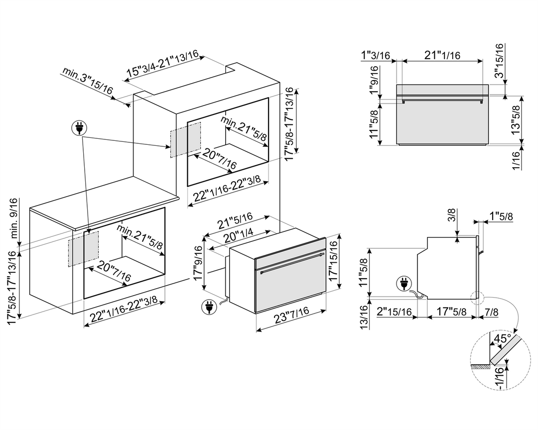 HORNO MICROONDAS 45 CM