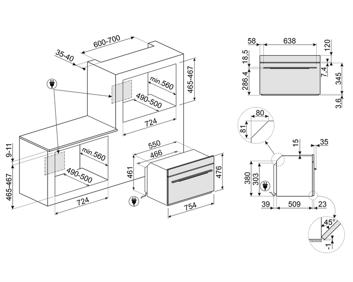 HORNO COMBINADO MICROONDAS 30" NEPTUNE GREY