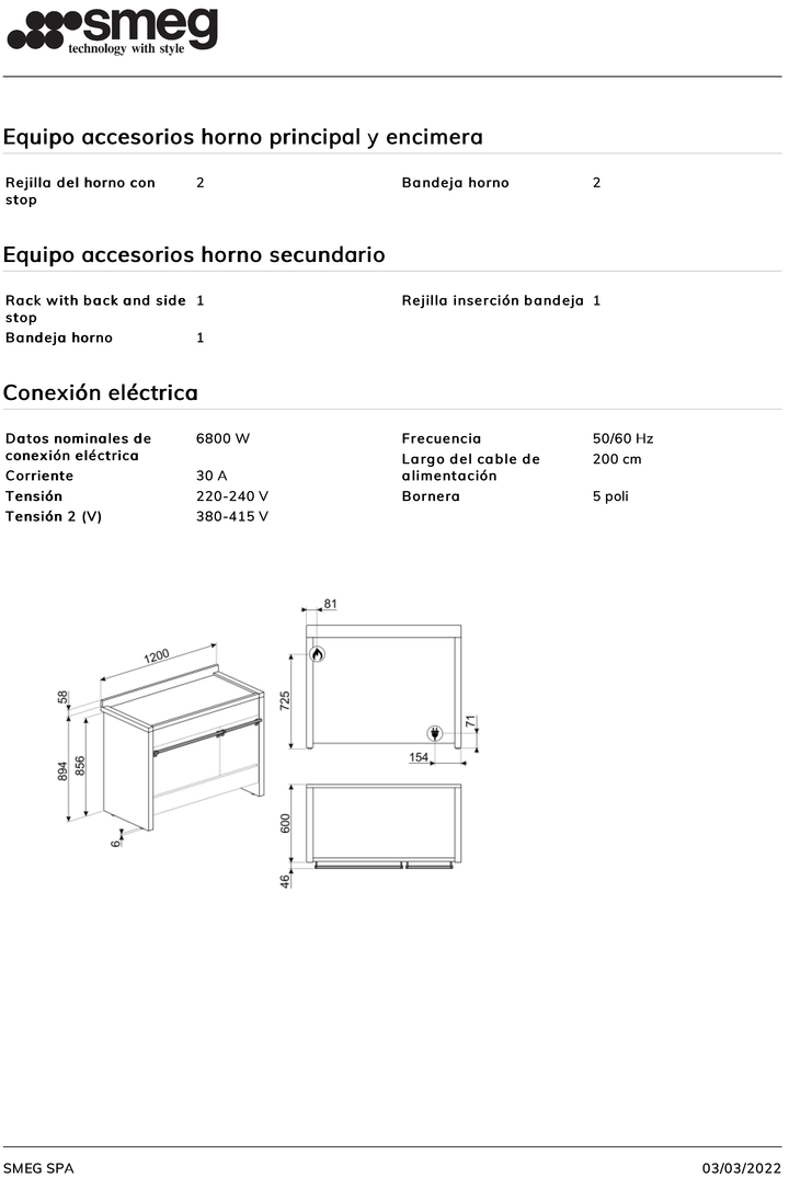 ESTUFA DOBLE HORNO ACERO INOX
