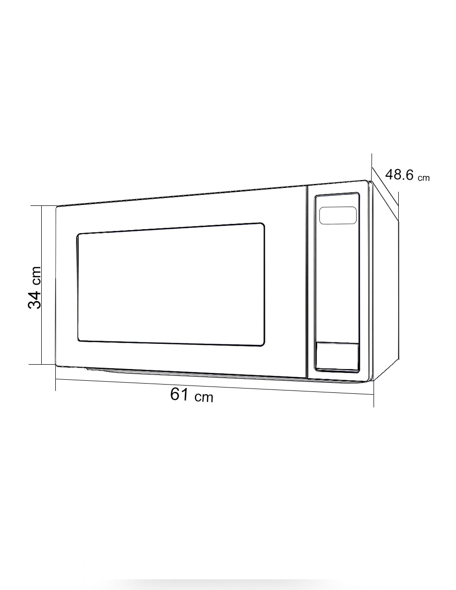HORNO DE MICROONDAS EMPOTRABLE 56L ACERO INOX