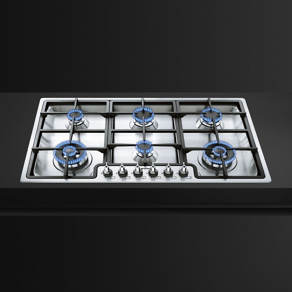 PARRILLA A GAS 6 QUEMADORES ACERO INOX